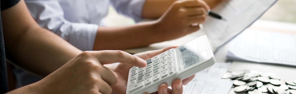 two asian couples and men and women are together analyzing expenses or finances in deposit accounts and daily income sources with an savings economical concept